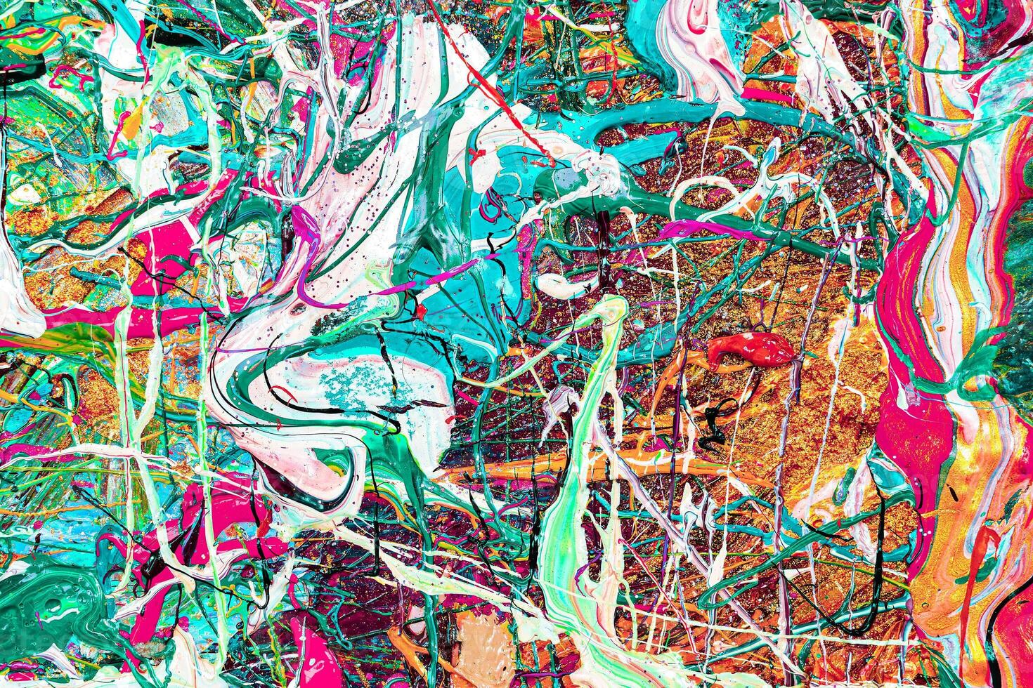 Colorful abstract oil painting art background. Texture of canvas and oil. photo