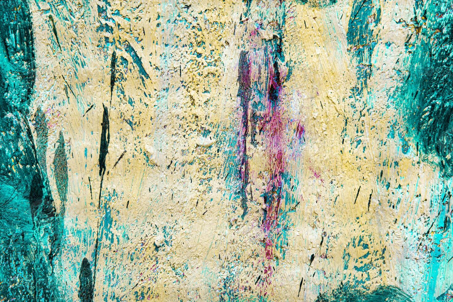 Colorful abstract oil painting art background. Texture of canvas and oil. photo