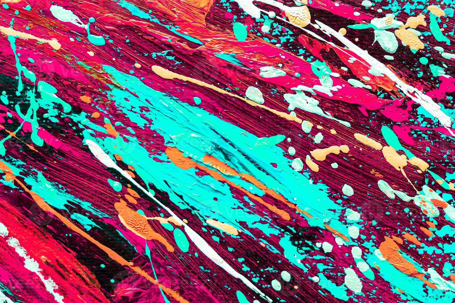 Colorful abstract oil painting art background. Texture of canvas and oil. photo