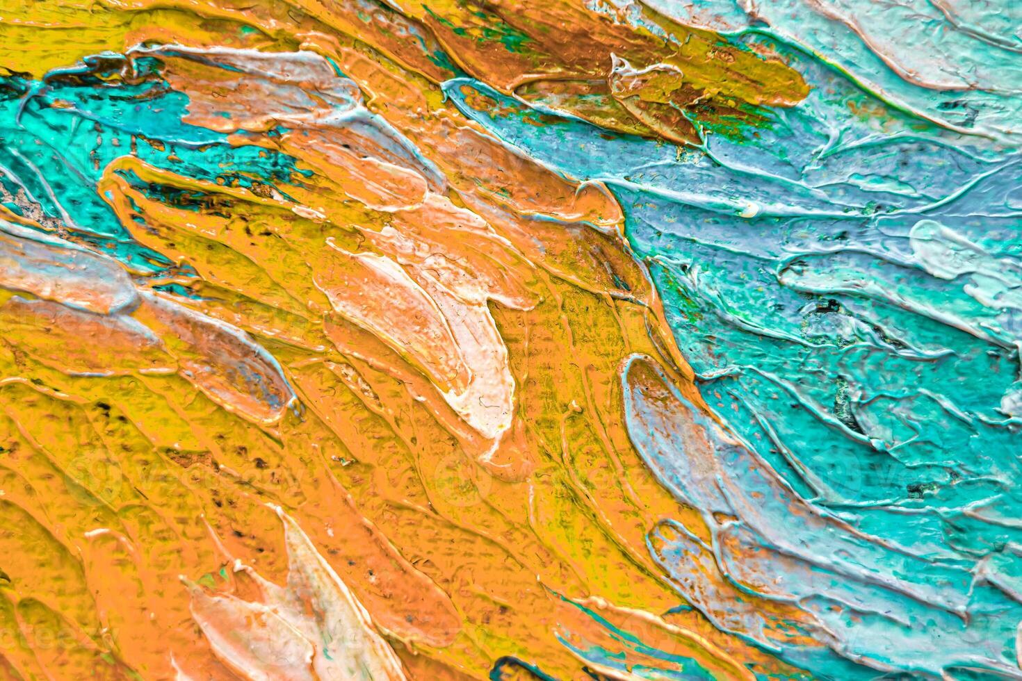 Colorful abstract oil painting art background. Texture of canvas and oil. photo