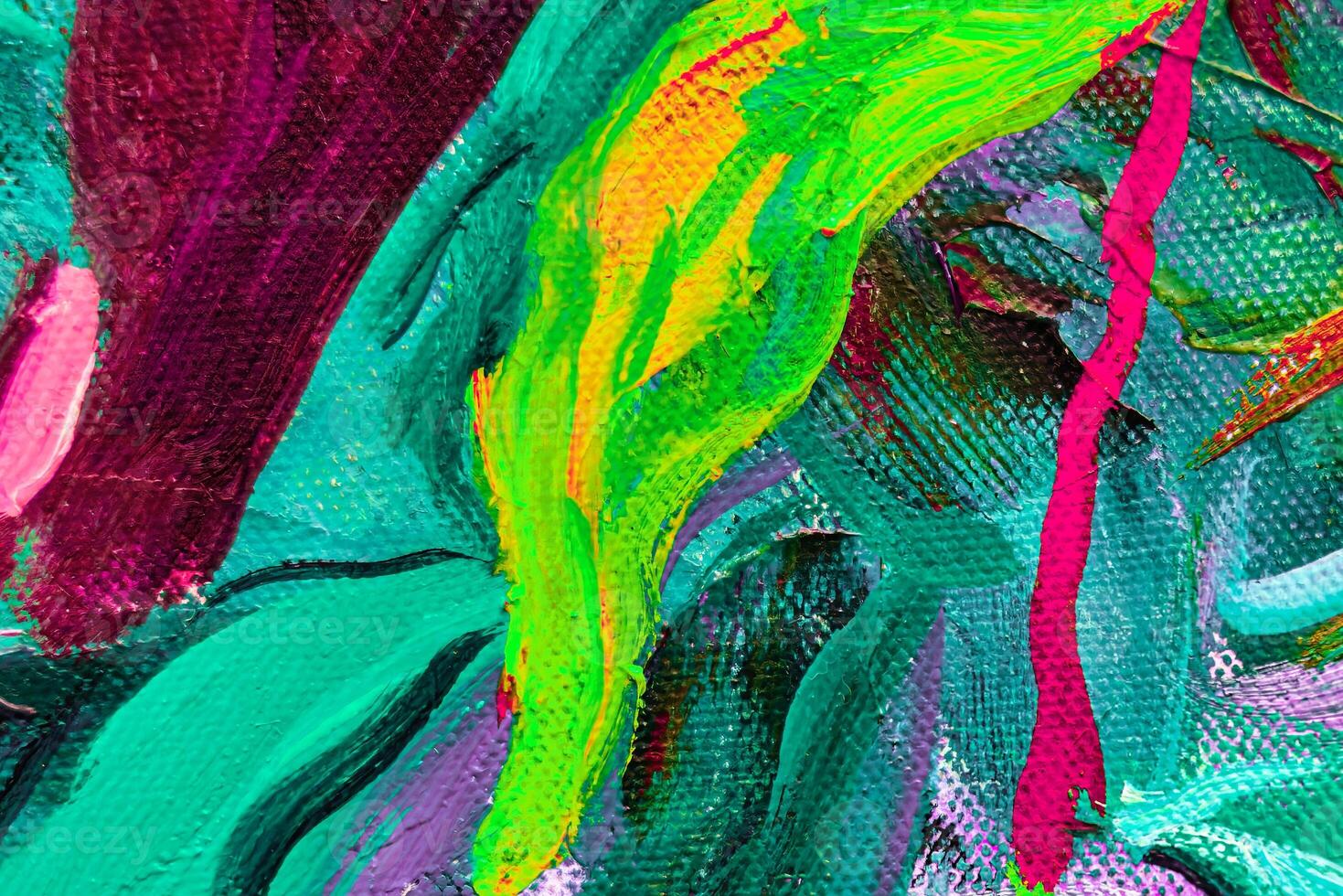 Colorful abstract oil painting art background. Texture of canvas and oil. photo