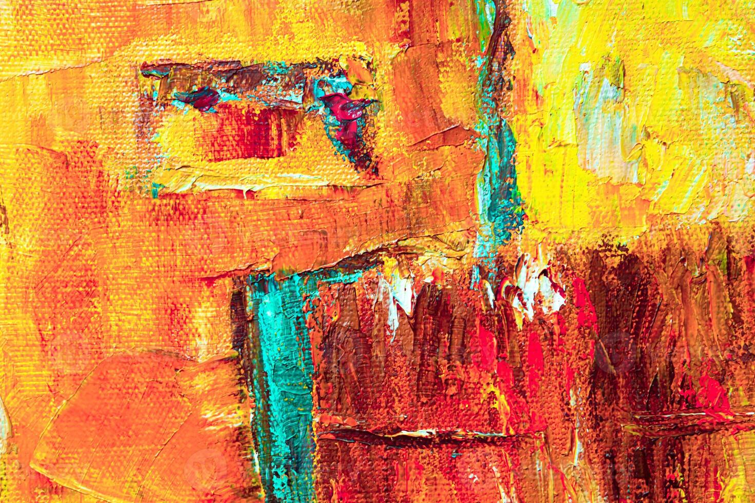 Colorful abstract oil painting art background. Texture of canvas and oil. photo