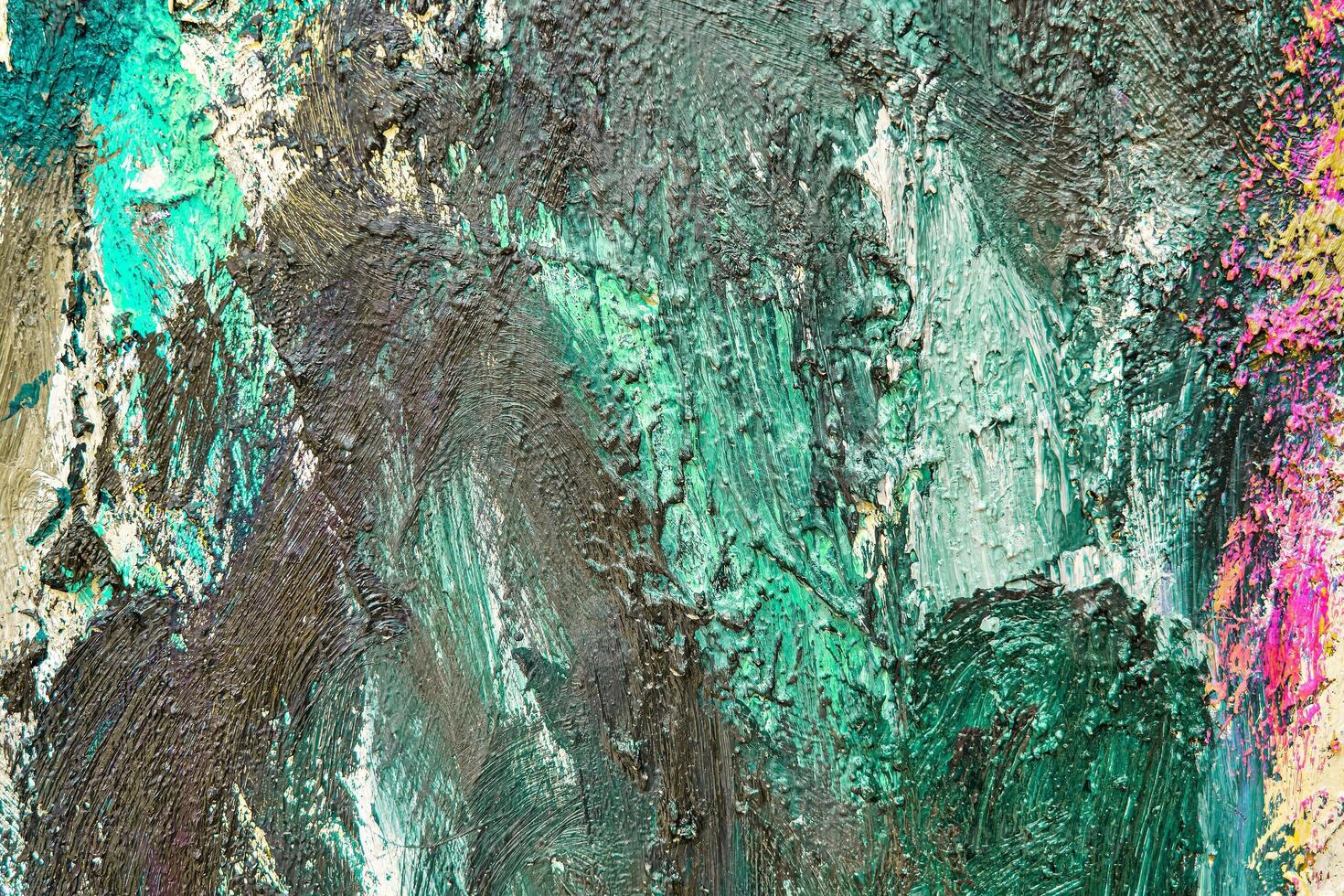 Colorful abstract oil painting art background. Texture of canvas and oil. photo