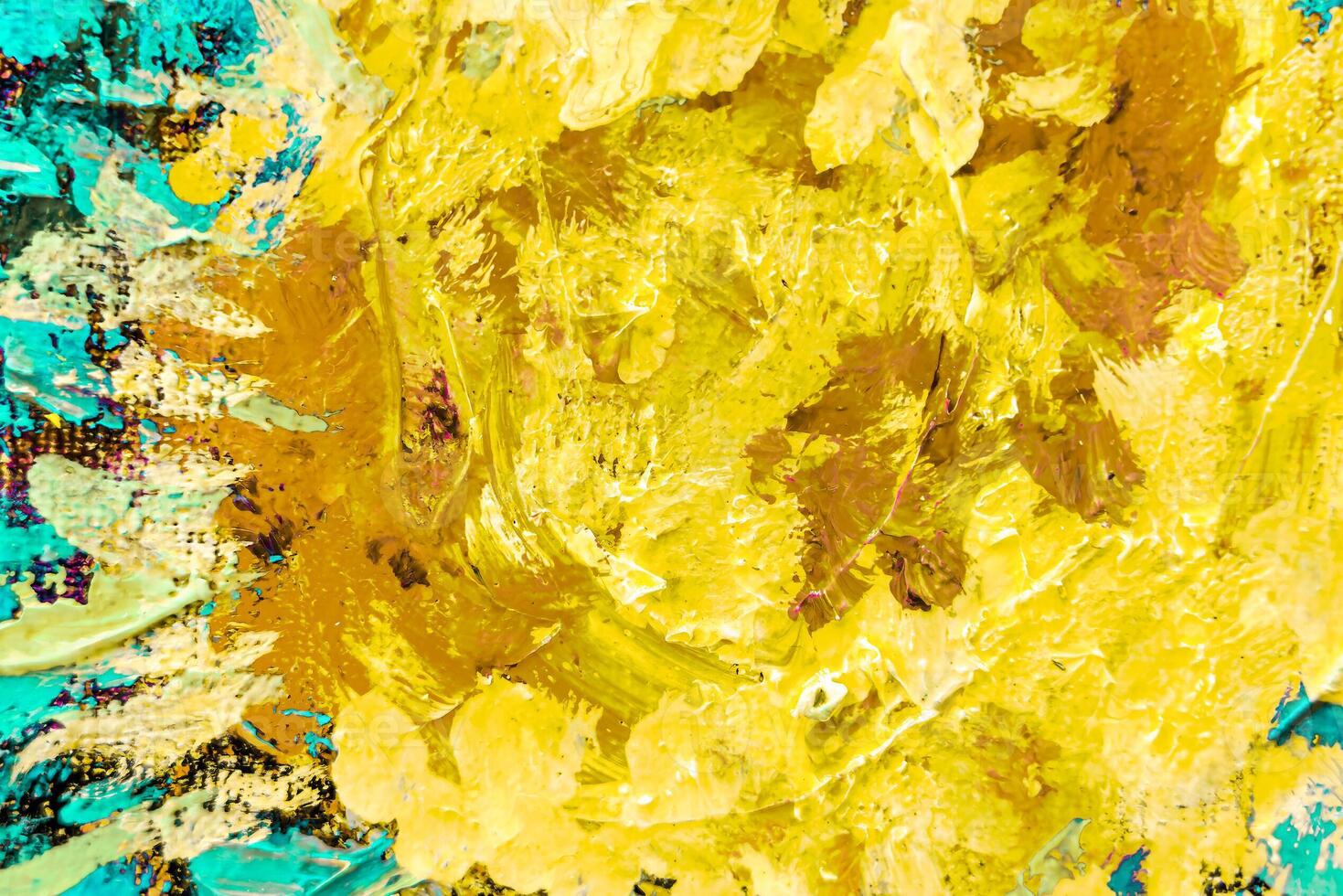 Colorful abstract oil painting art background. Texture of canvas and oil. photo