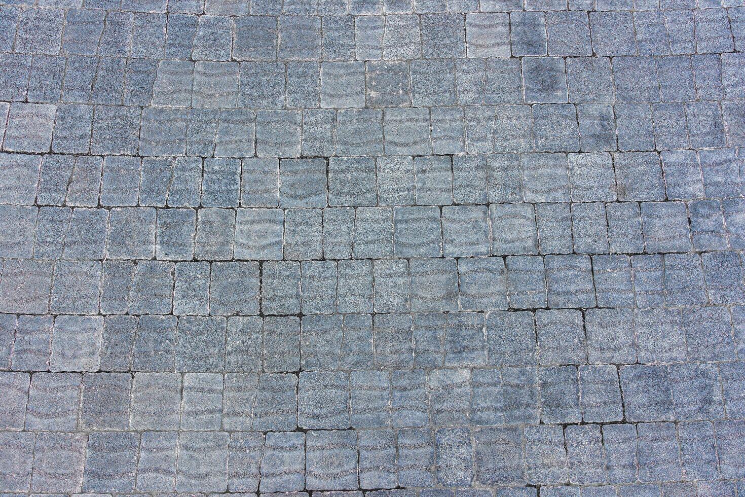 The texture of a tiled pavement with perspective. photo