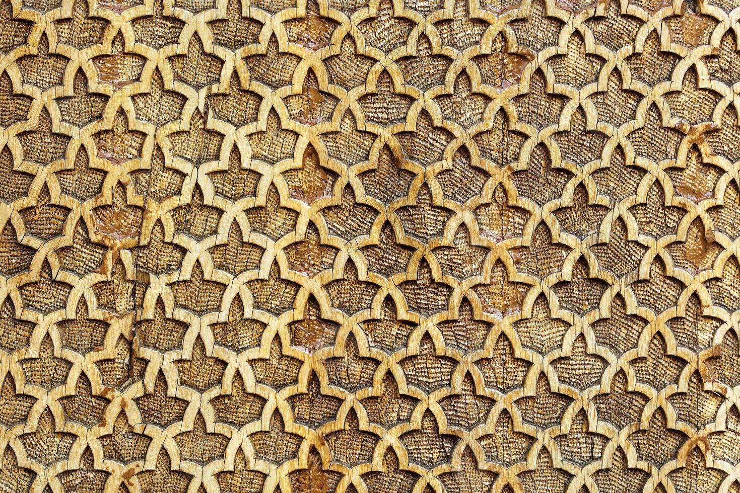 Fragment of an ancient carved wooden pattern. Ornate. Abstract background. photo