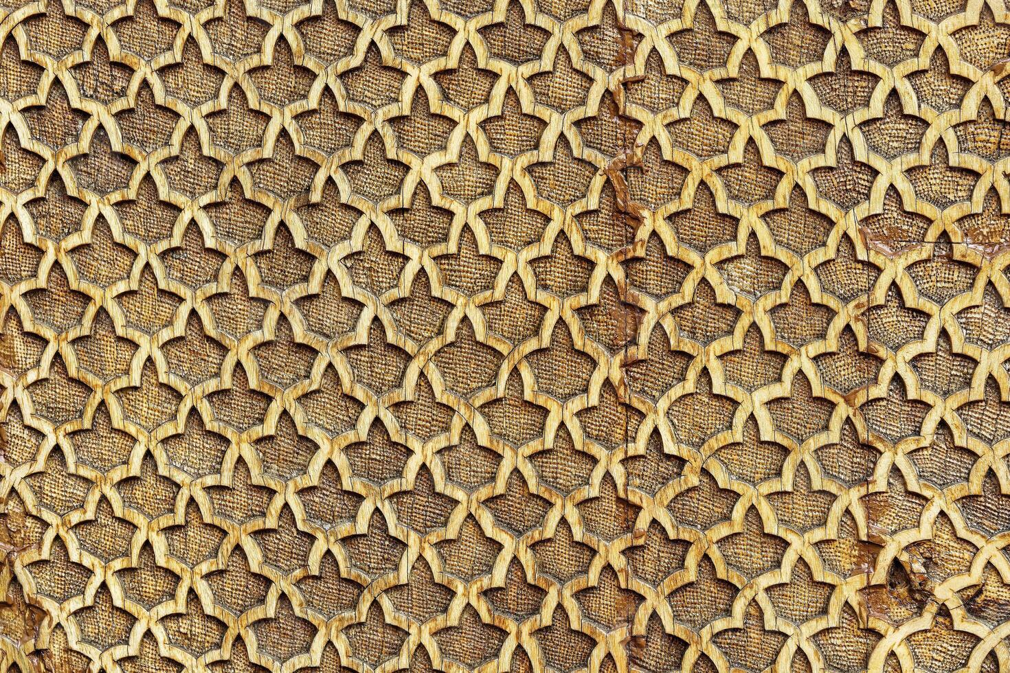 Fragment of an ancient carved wooden pattern. Ornate. Abstract background. photo