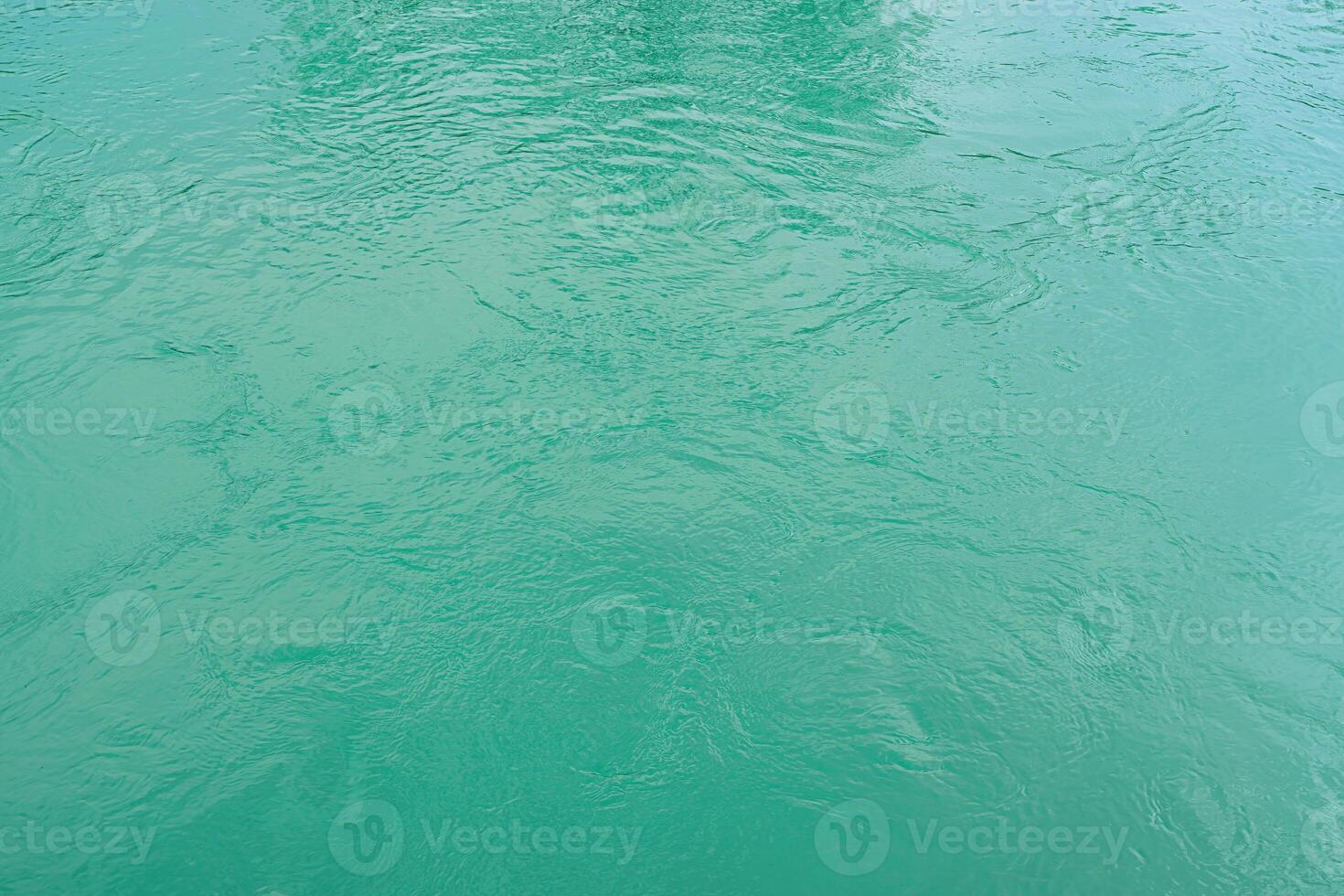 The texture of the waves of turquoise color of fast-flowing water in the river. photo