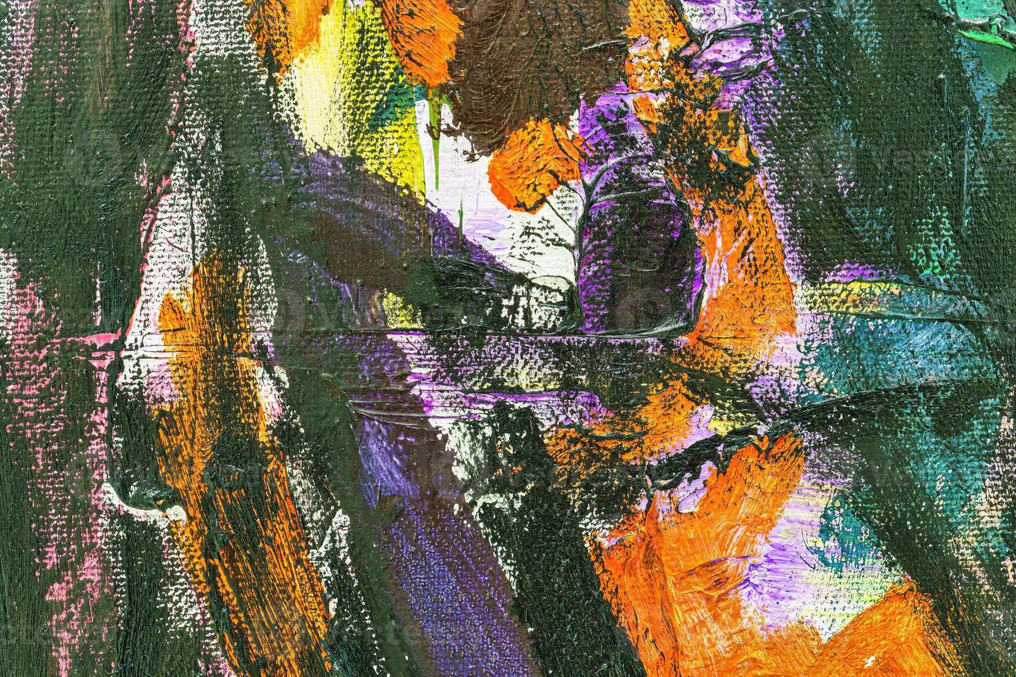 Colorful abstract oil painting art background. Texture of canvas and oil. photo