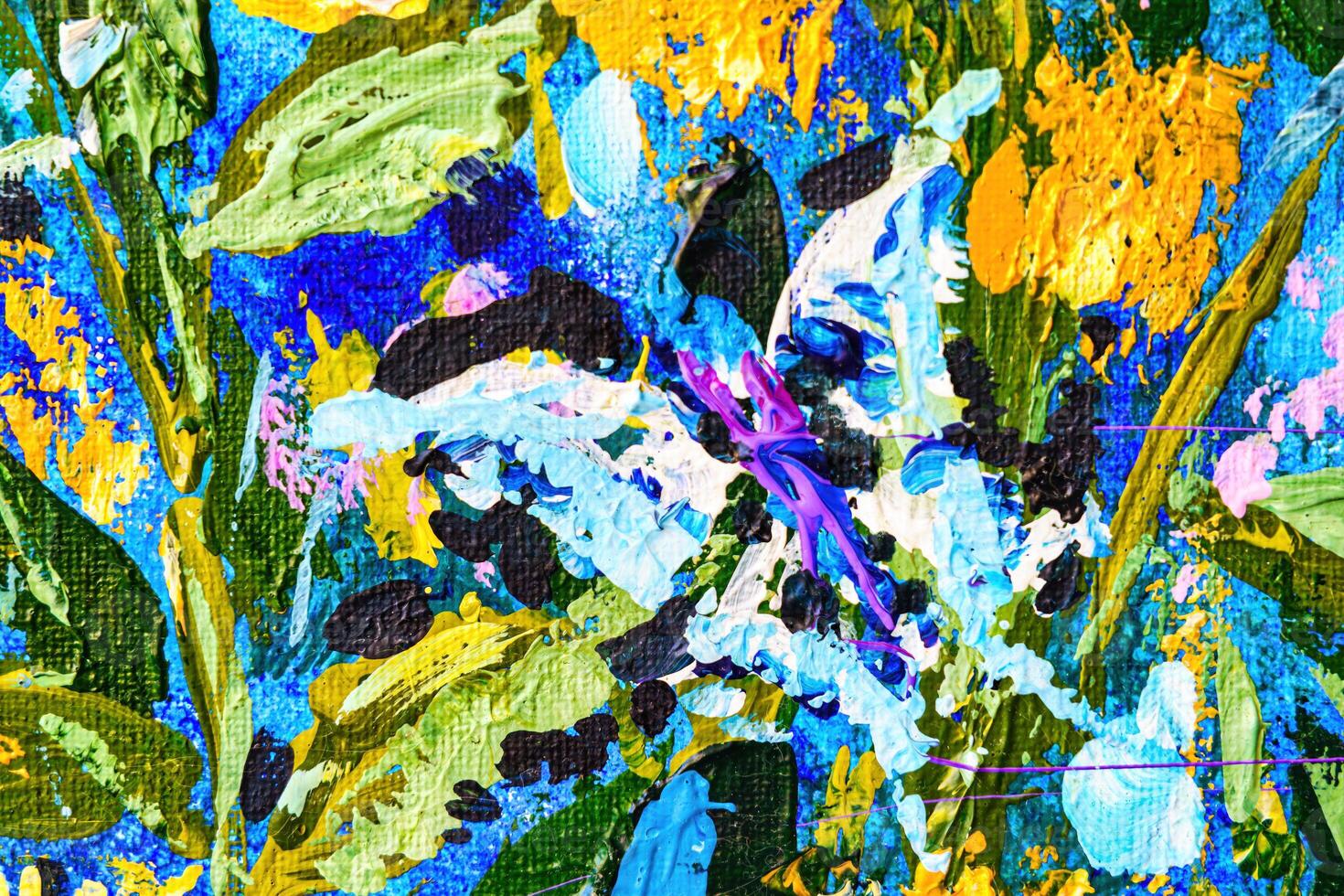Colorful abstract oil painting art background. Texture of canvas and oil. photo
