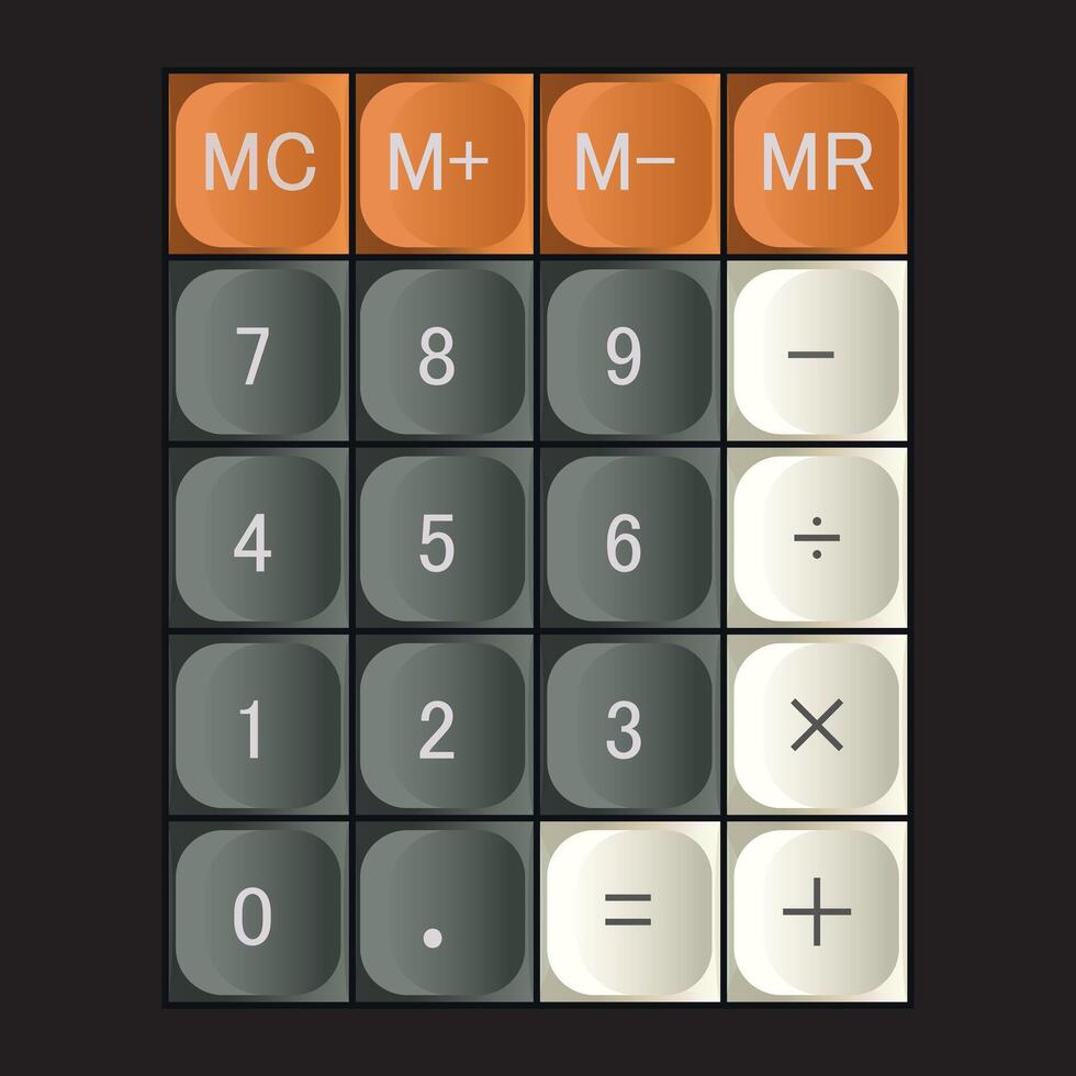 Decorative calculator button vector