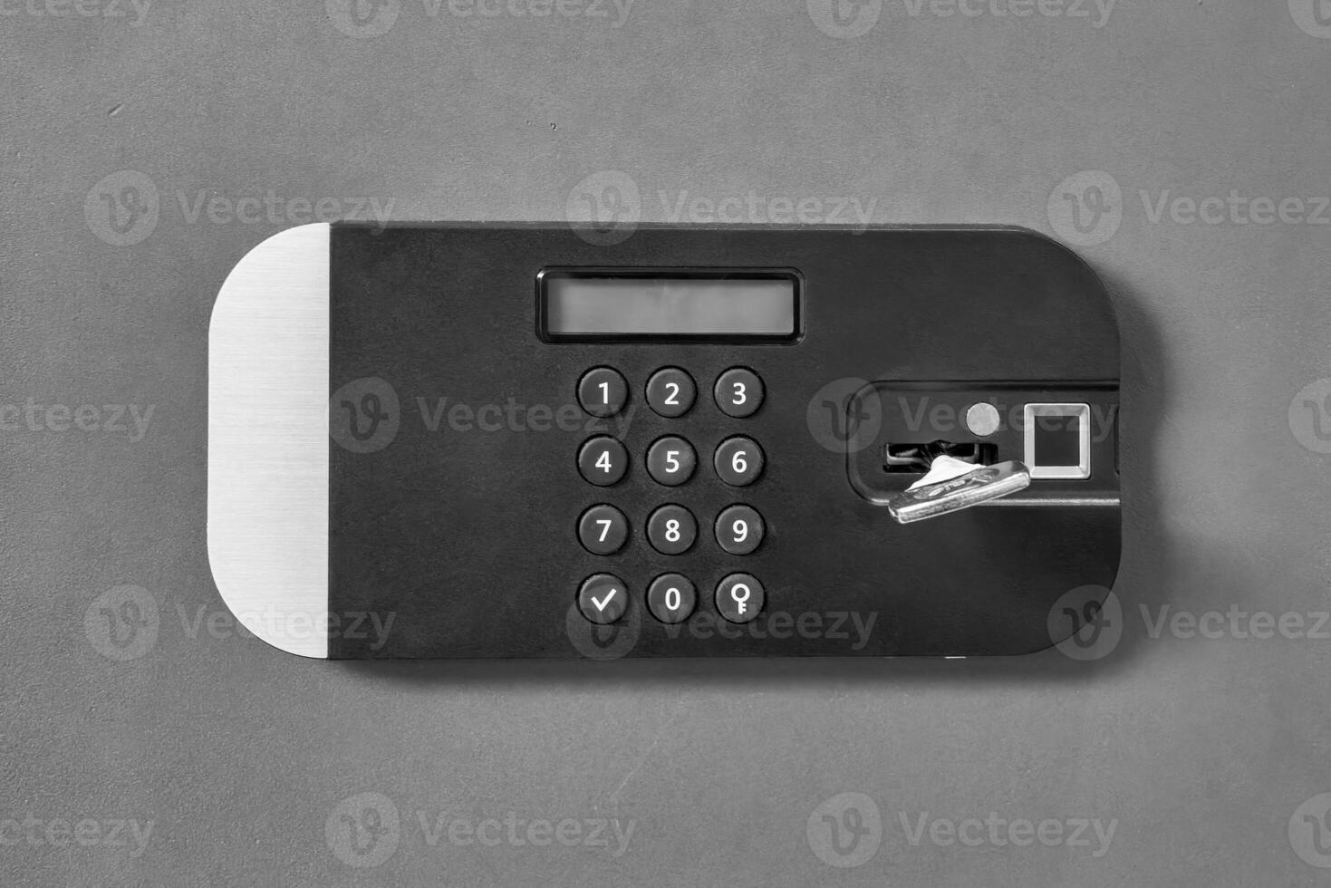 Electronic safe lock with numeric keypad. photo