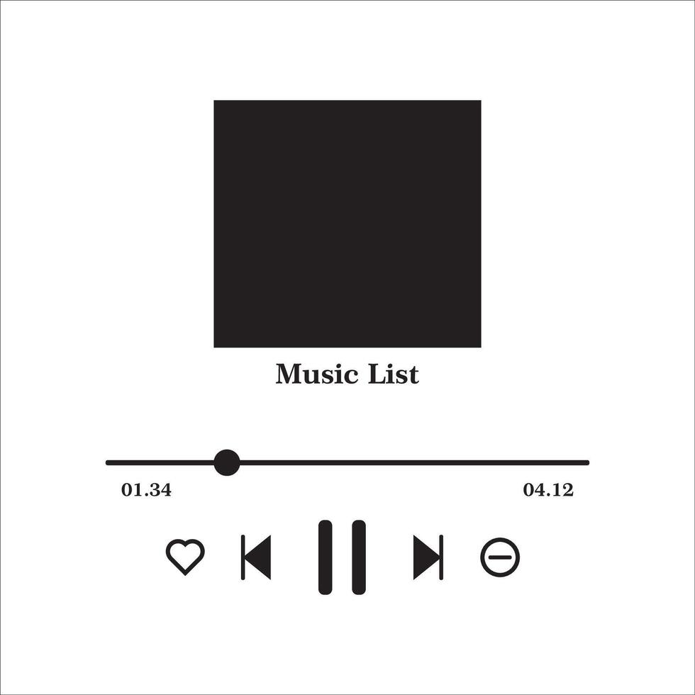 music playlist icon design vector
