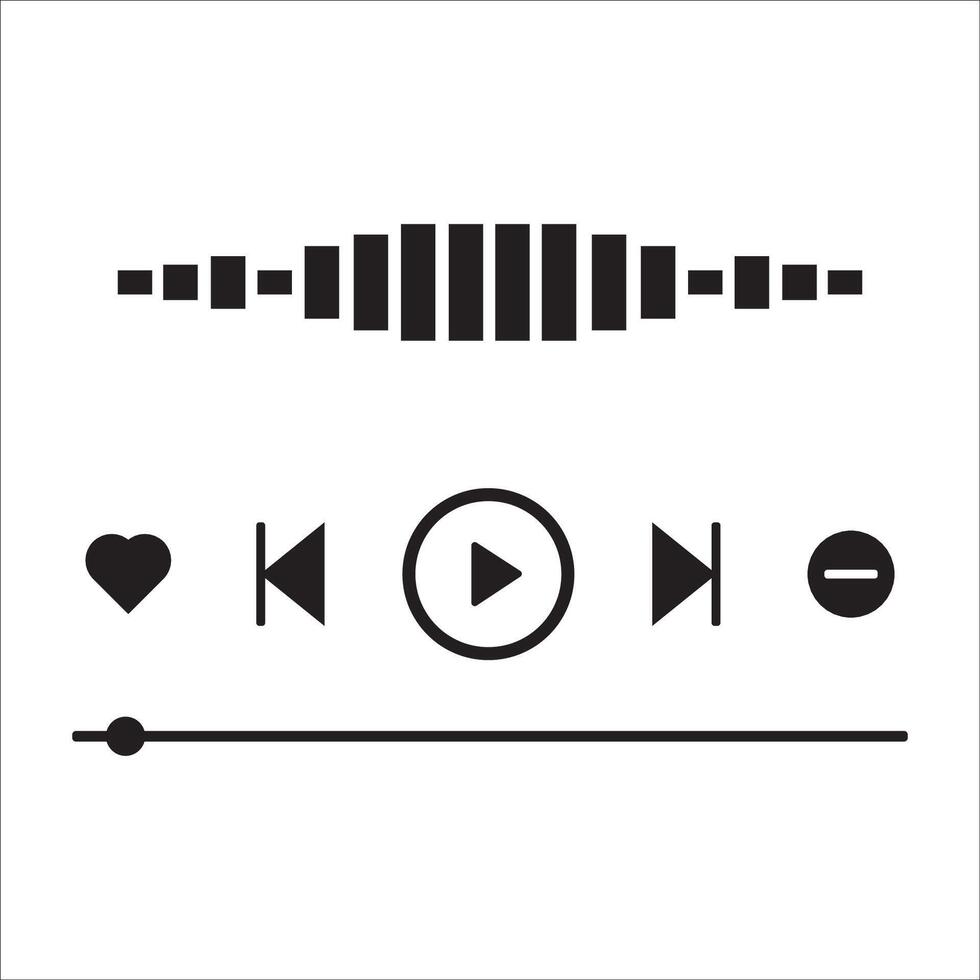 music playlist icon design vector