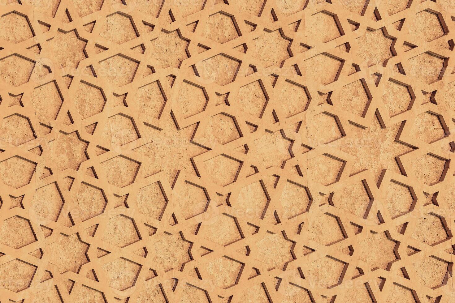 Geometric traditional Islamic ornament. Fragment of a mosaic. photo