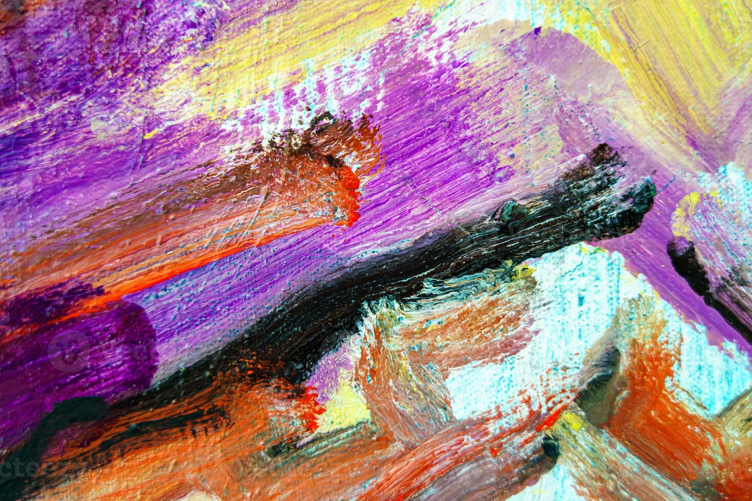 Colorful abstract oil painting art background. Texture of canvas and oil. photo