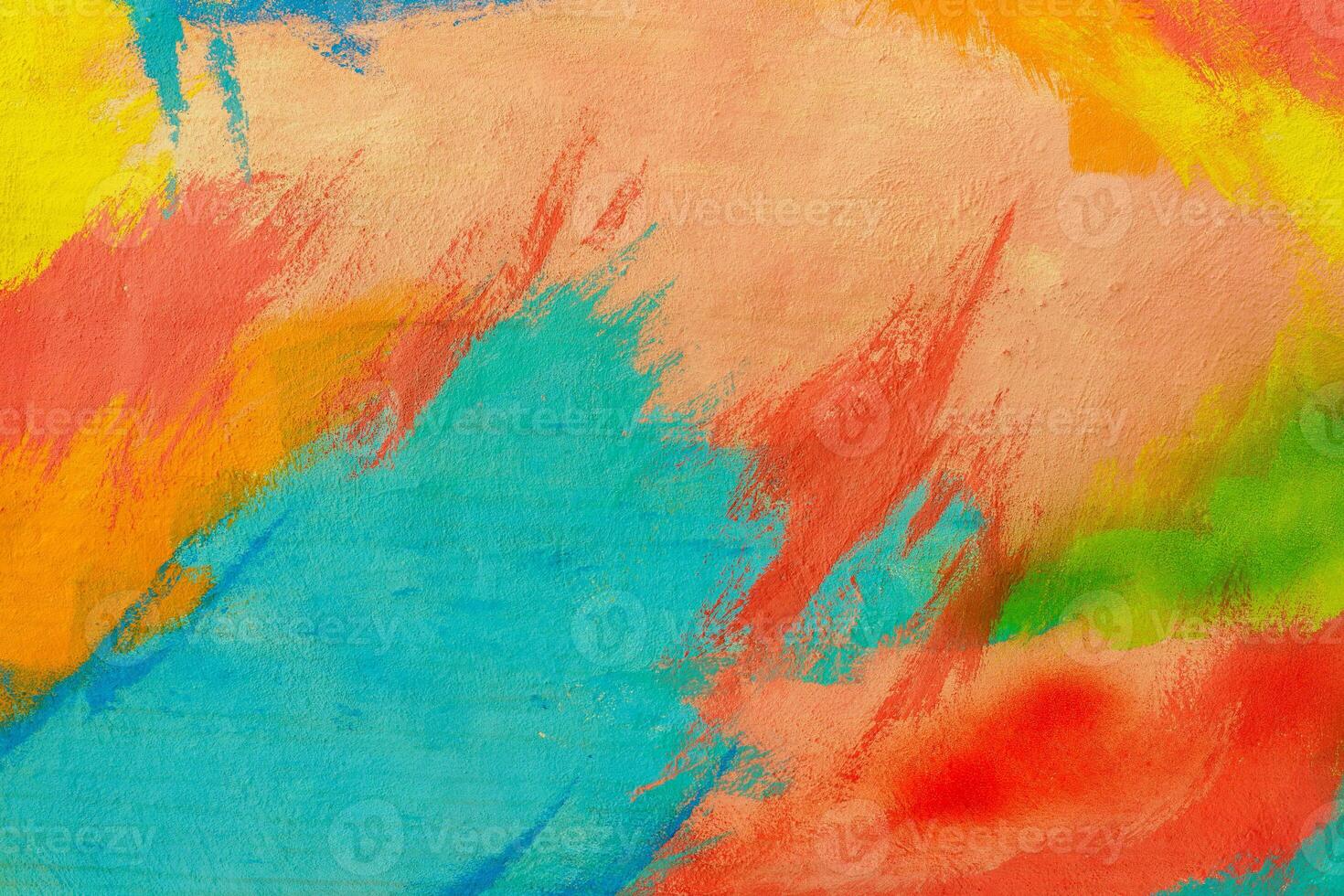 A fragment of colorful graffiti painted on a wall. Abstract urban background. Spray painting art. photo