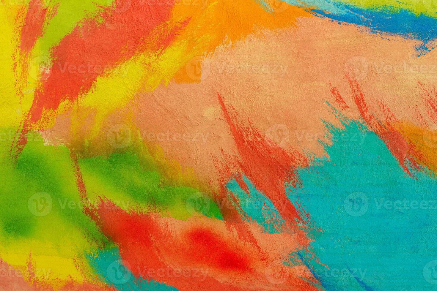 A fragment of colorful graffiti painted on a wall. Abstract urban background. Spray painting art. photo