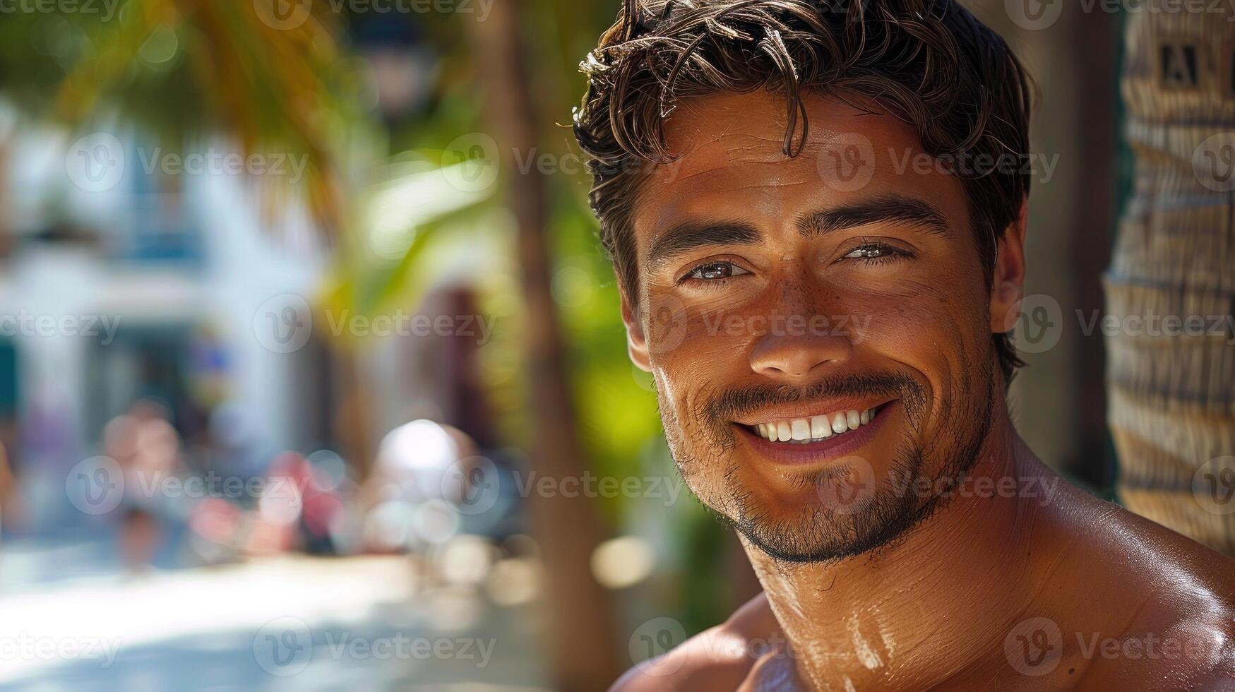 A man with a smile on his face photo