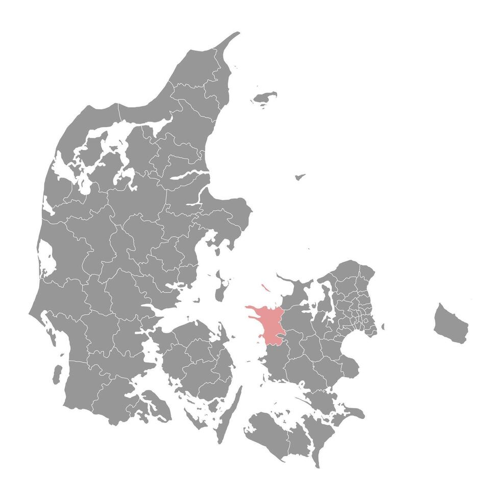 kalundborg municipio mapa, administrativo división de Dinamarca. ilustración. vector