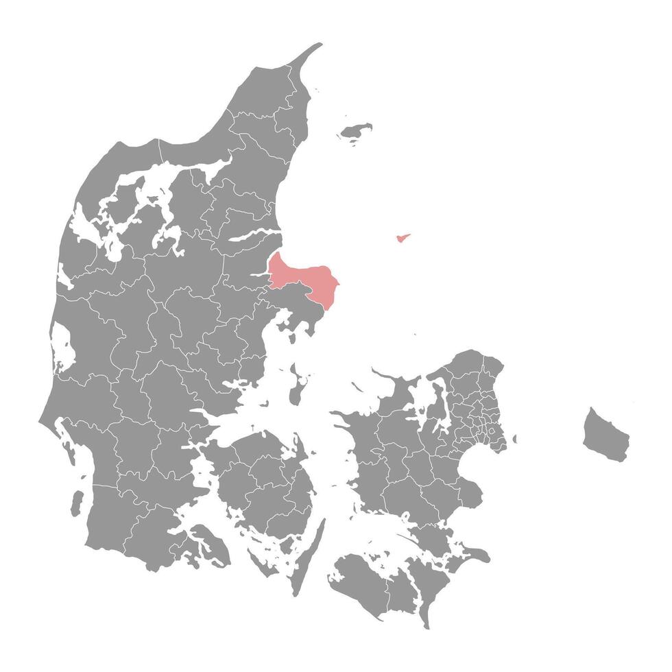 Norddjurs Municipality map, administrative division of Denmark. illustration. vector