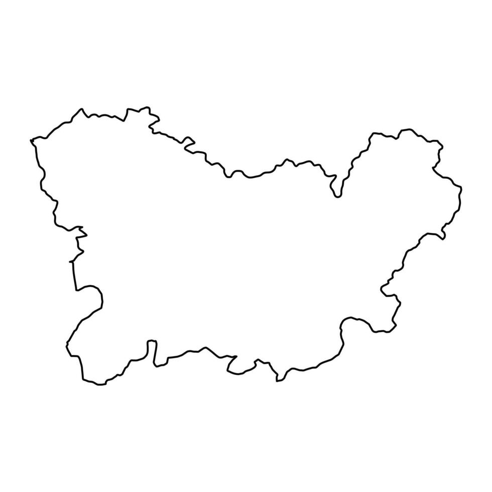 Map of the Province of Ourense, administrative division of Spain. illustration. vector