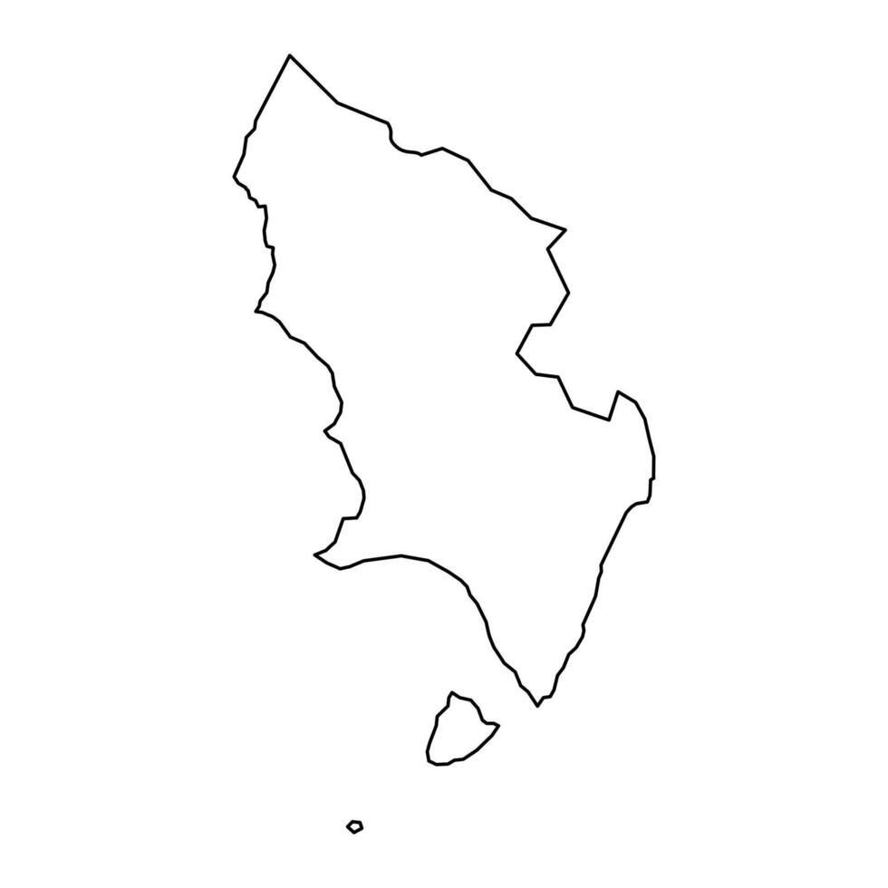 Pedernales Province map, administrative division of Dominican Republic. illustration. vector