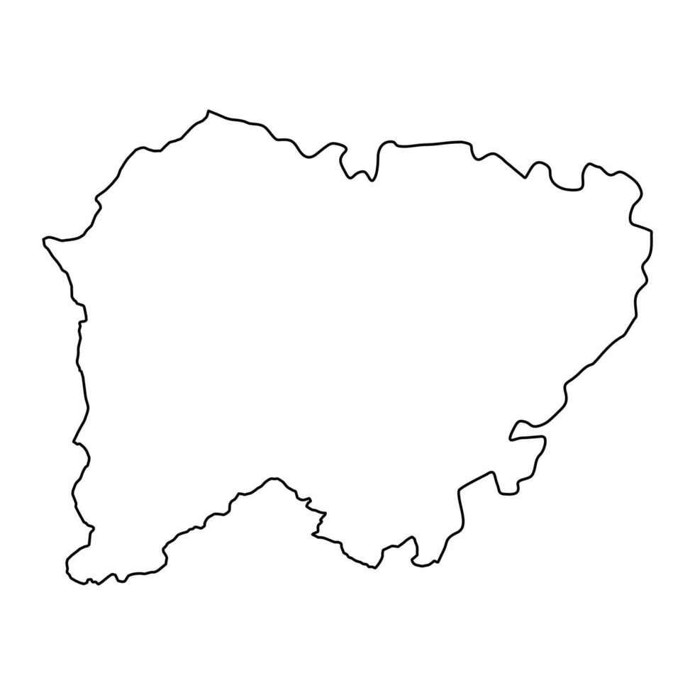 Map of the Province of Salamanca, administrative division of Spain. illustration. vector