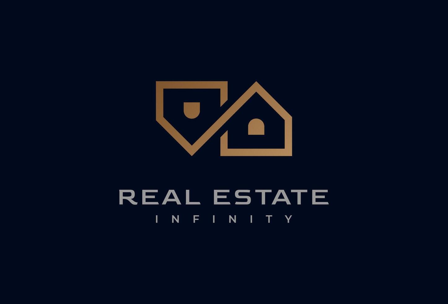 Real Estate Infinity Logo design, building and infinity icon combination, suitable for Architecture Building apps logo design, illustration vector