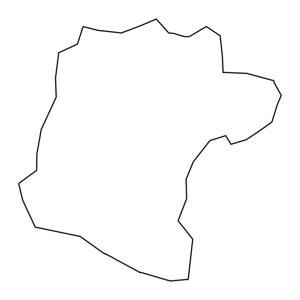 santiago rodríguez provincia mapa, administrativo división de dominicano república. ilustración. vector