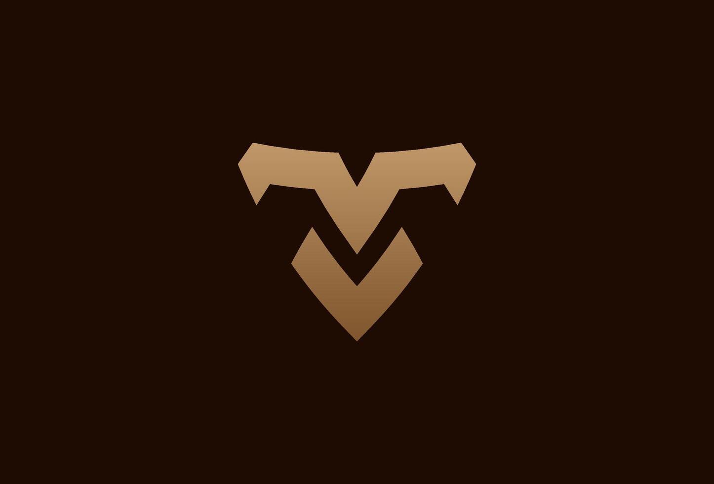 initial MV or VM logo, monogram logo design combination of letters M and V in gold color, usable for brand and business logos, flat design logo template element, illustration vector