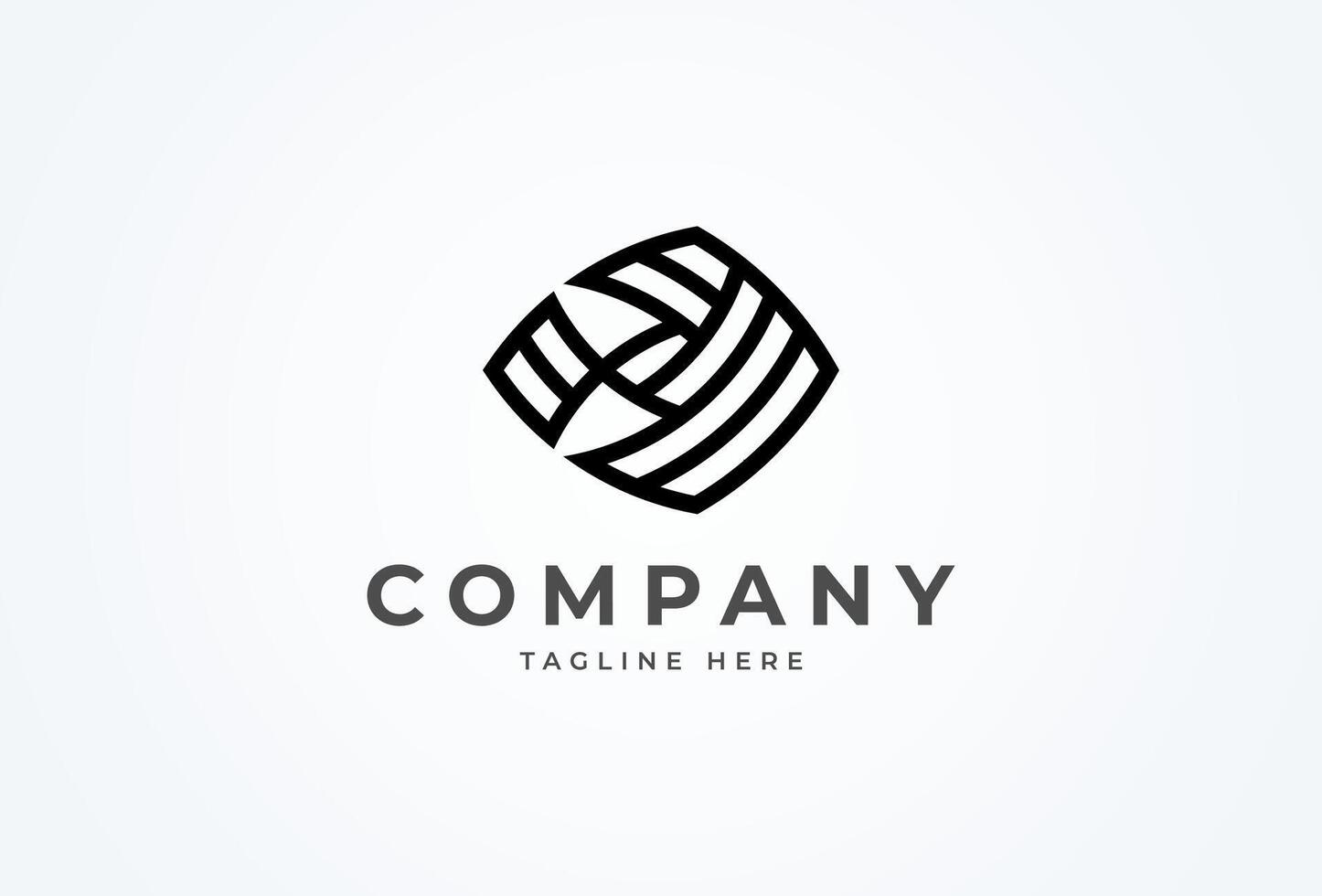 Fish logo design, AngelFish with multiline style logo design, flat design logo template element, illustration vector