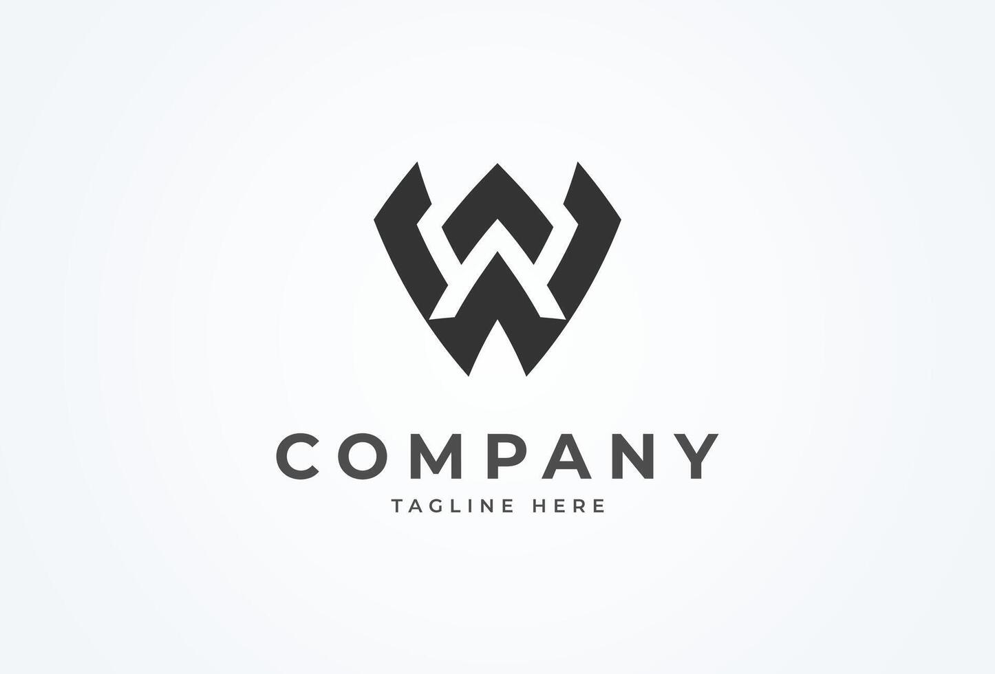 Letter AW Or WA Logo, monogram logo design combination of letters A and W, Flat Logo Design Template element, illustration vector
