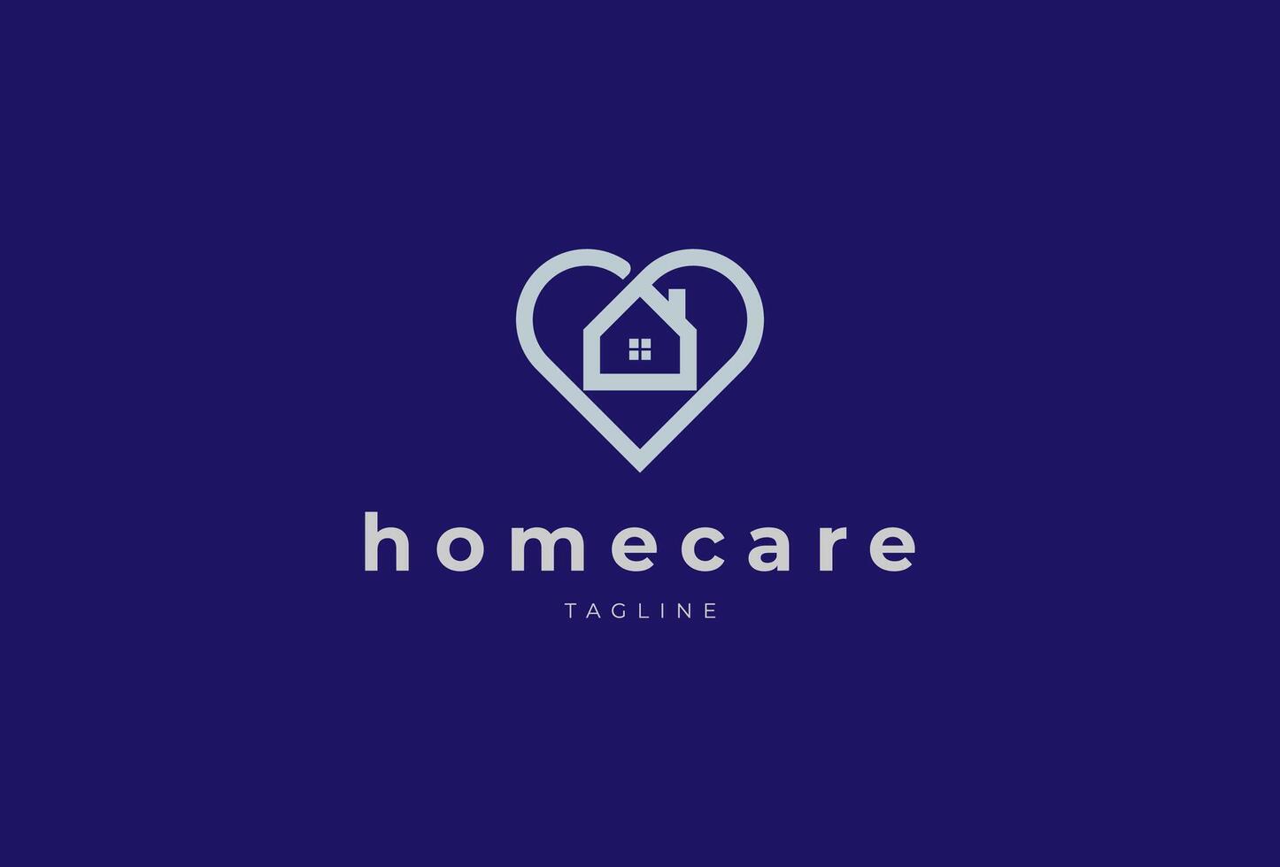 amor casa logo, hogar con corazón combinación, usable para marca y negocio logotipos, plano diseño logo modelo elemento, ilustración vector