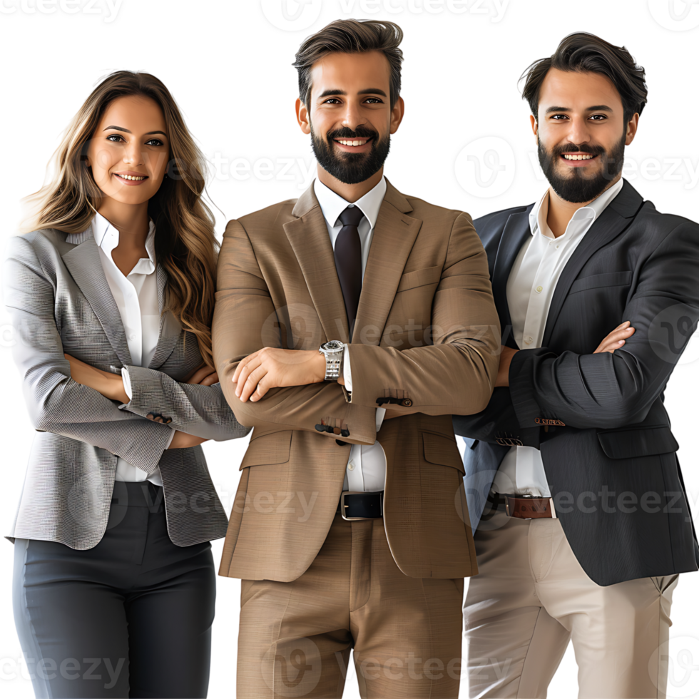 Business people team on isolated transparent background png