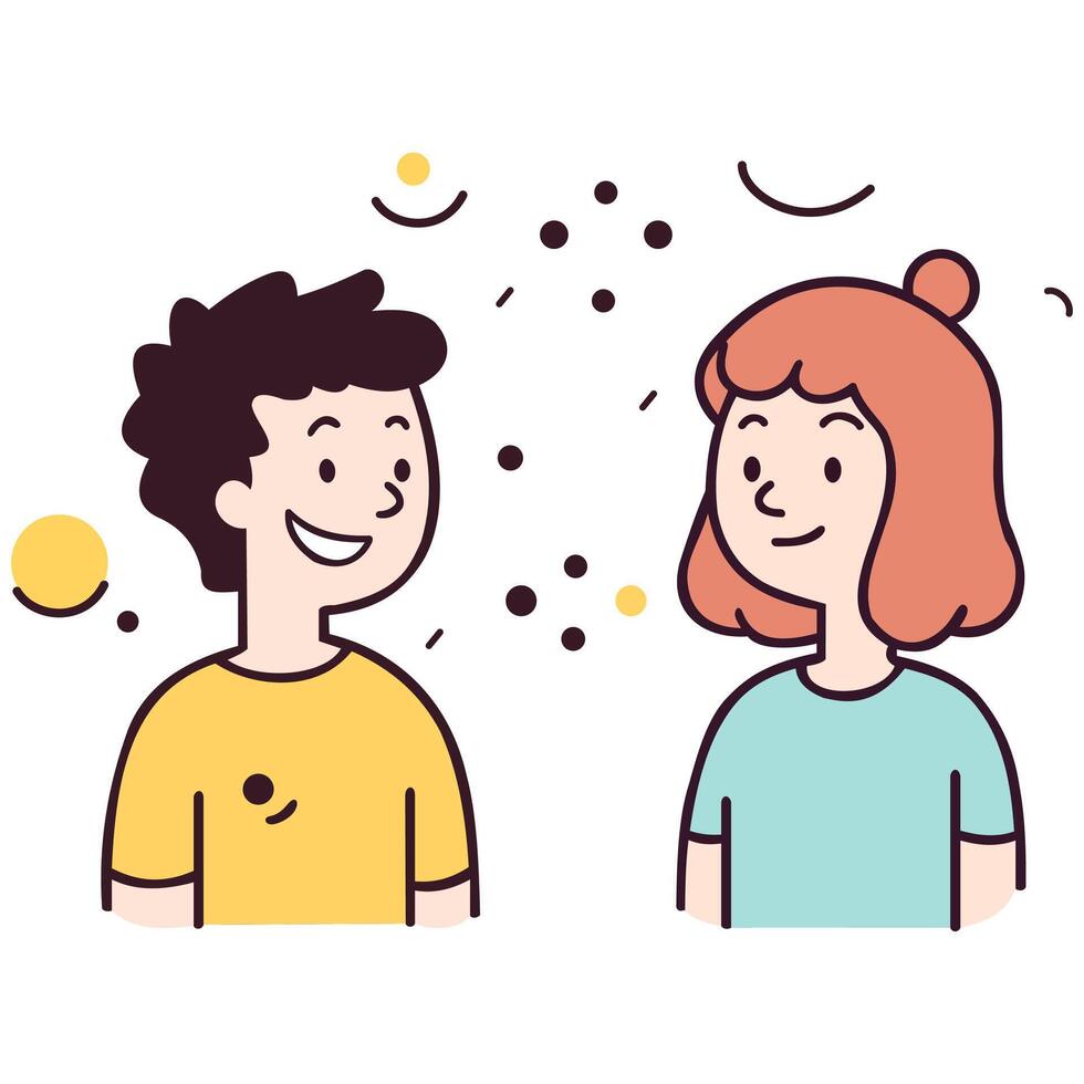 Couple talking to each other vector