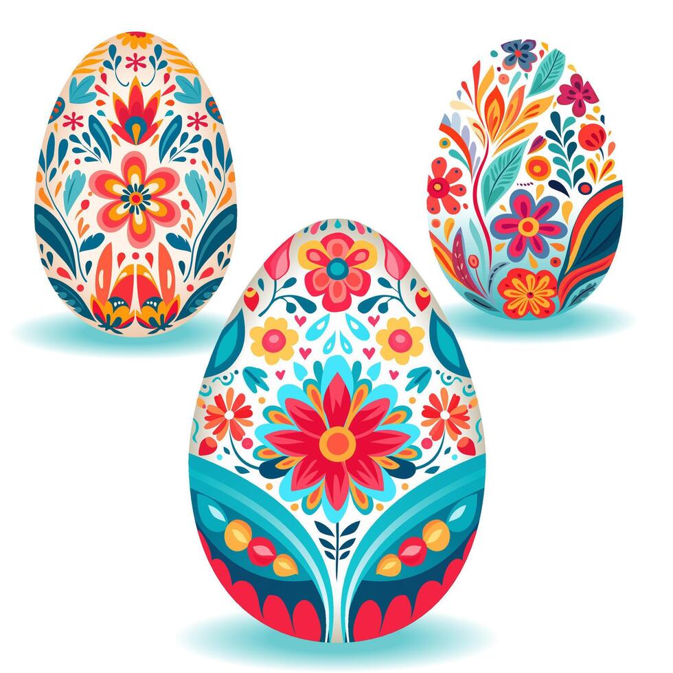 Illustration of a decorated Easter egg vector