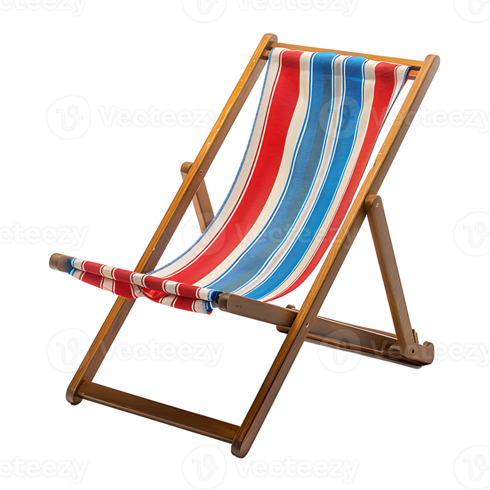 Beach chair on isolated transparent background png