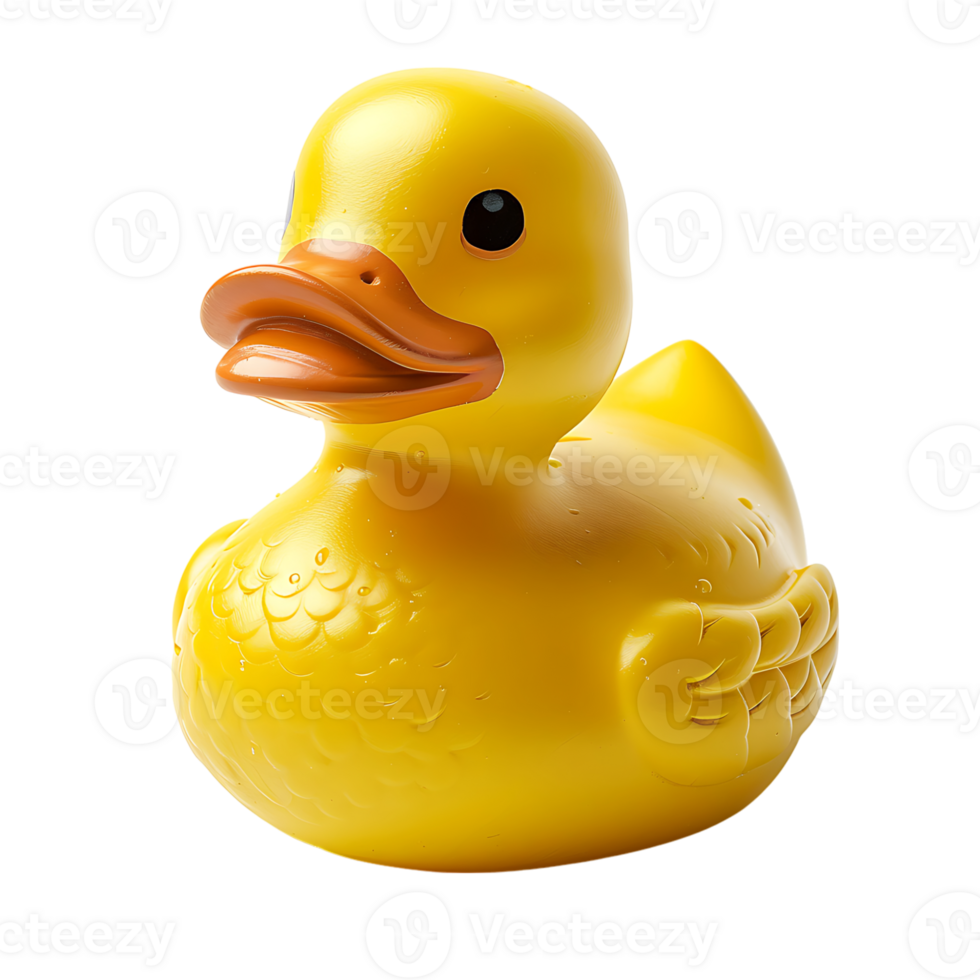 Rubber duck on isolated transparent background png