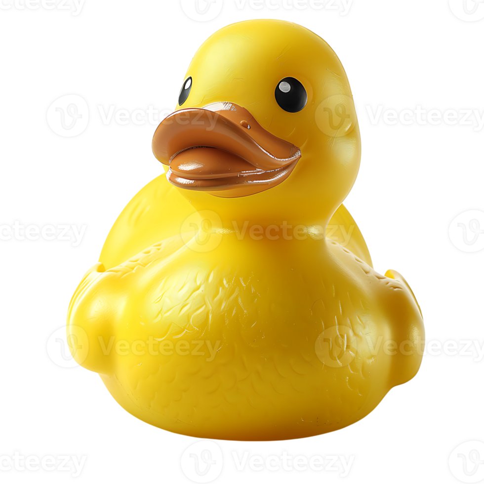 Rubber duck on isolated transparent background png