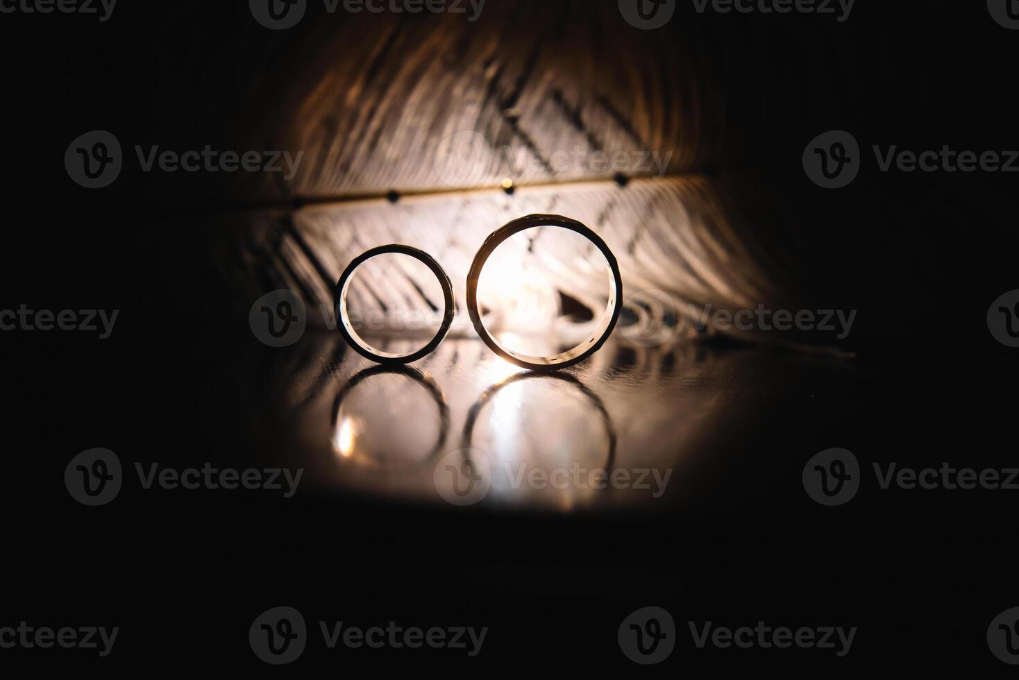 Boda anillos dos Boda anillos para el novia y novio foto