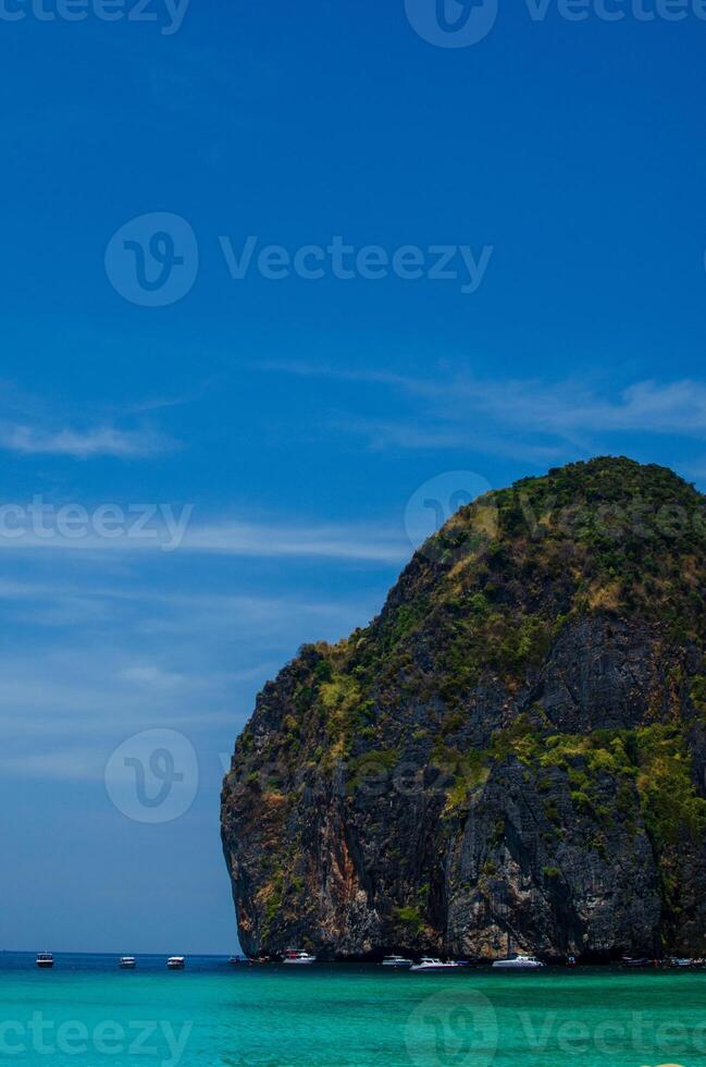 Maya Bay - Beautiful beach in Phi Phi Island - Thailand, March 2024 photo