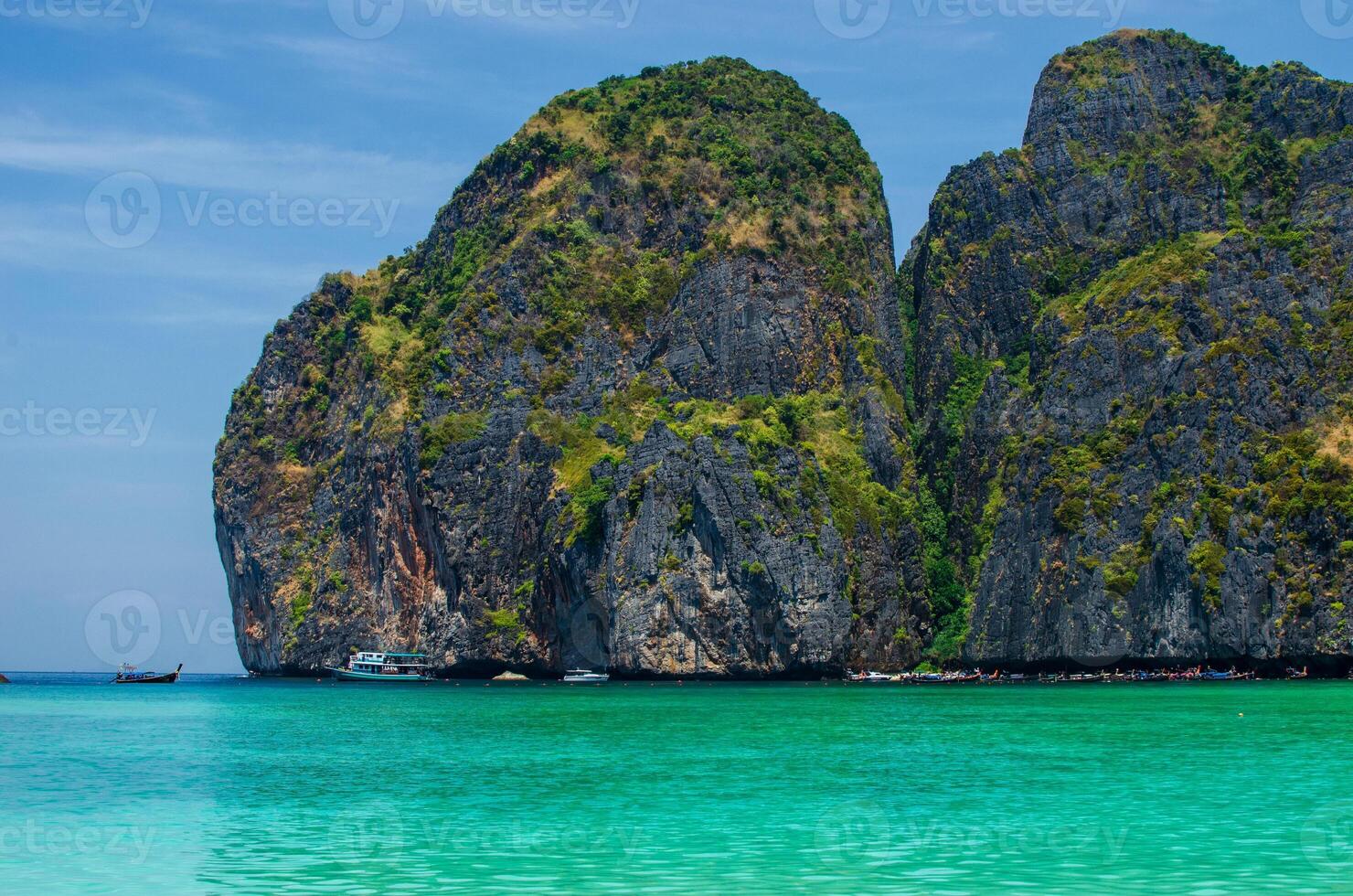 Maya Bay - Beautiful beach in Phi Phi Island - Thailand, March 2024 photo