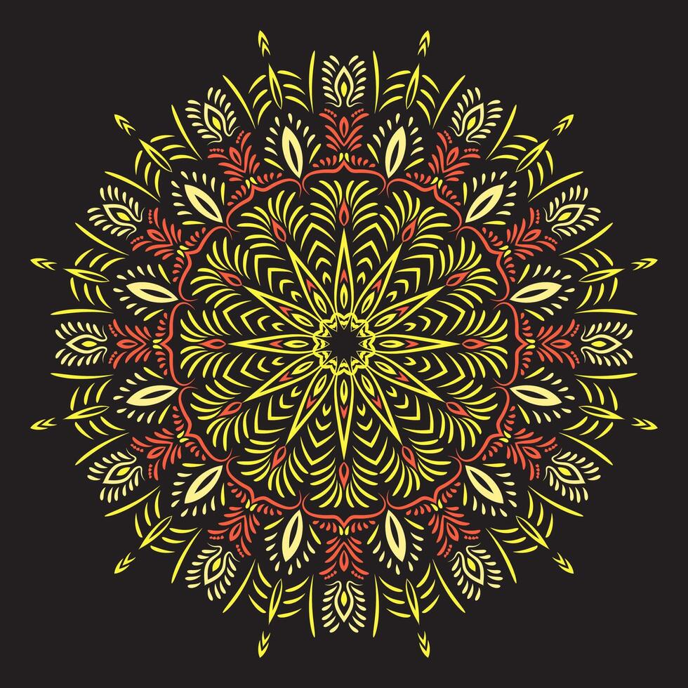 mandala art for template vintage background vector