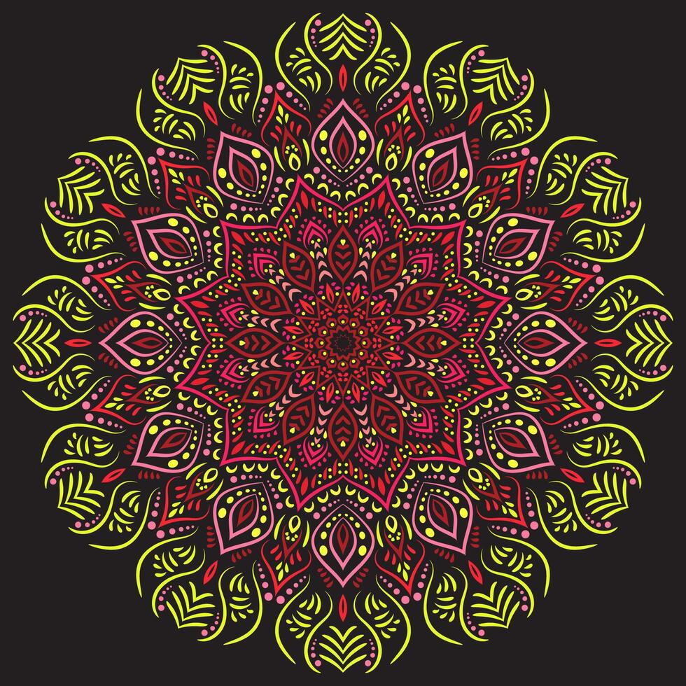 mandala art for template vintage background vector