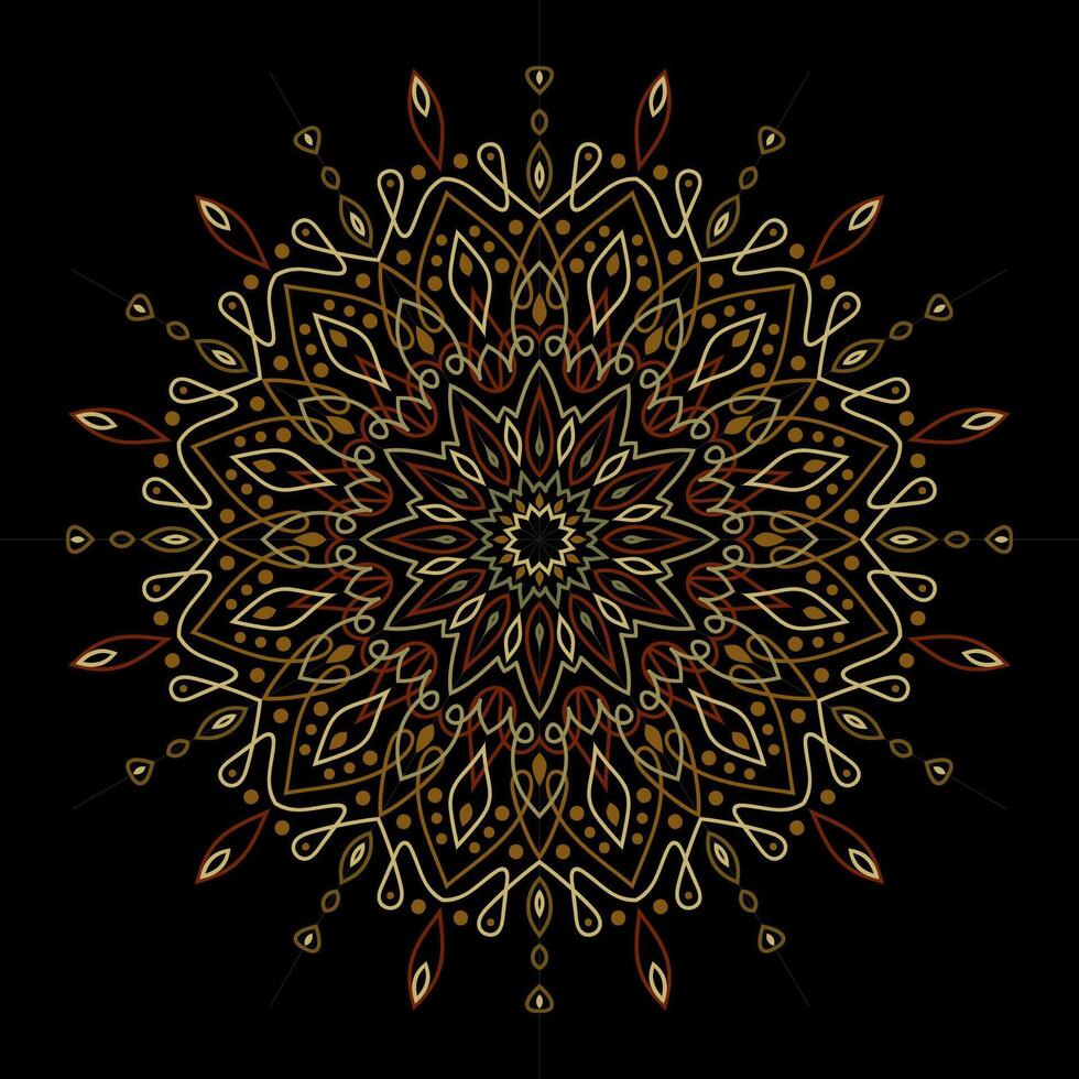 mandala art for template vintage background vector