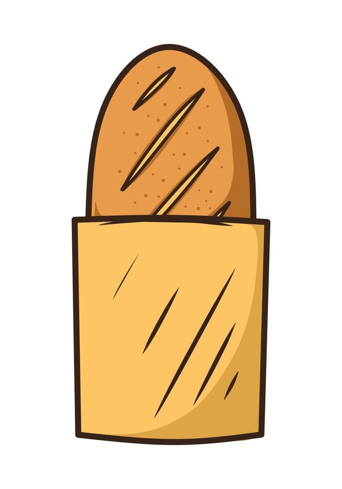 Loaf of bread drawing vector