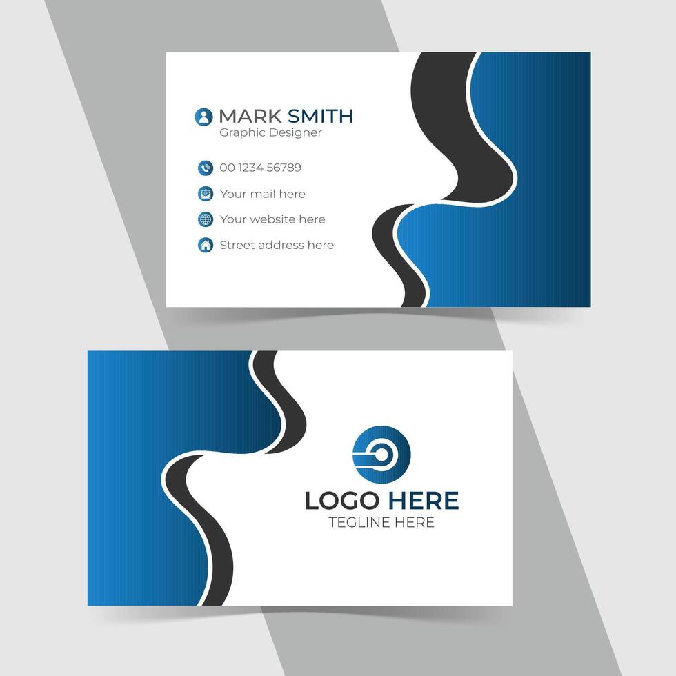 Modern and clean professional business card template design vector