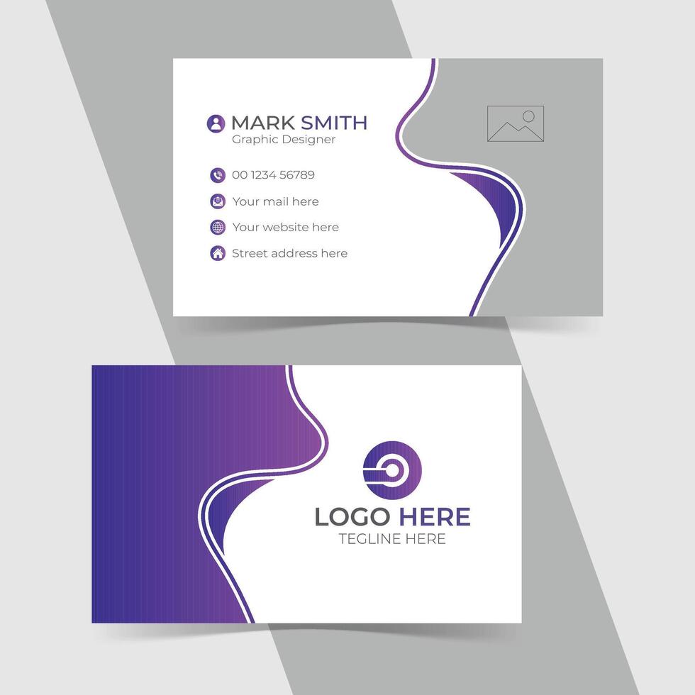 Modern and clean professional business card template design vector