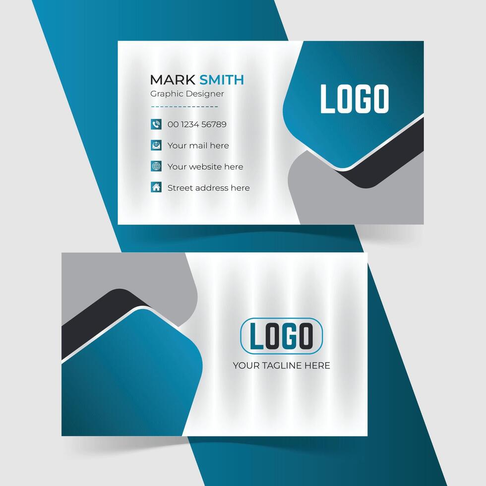 Modern and clean professional business card template design vector